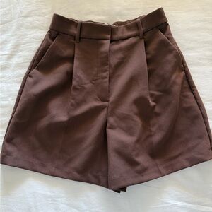Abercrombie & Fitch Women's High Waist Shorts - Brown